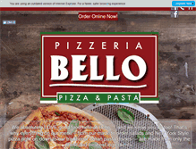 Tablet Screenshot of mypizzeriabello.com